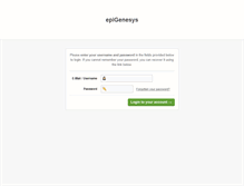 Tablet Screenshot of epigenesys.codebasehq.com
